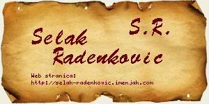 Selak Radenković vizit kartica